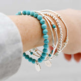 Armband turquoise 6 mm