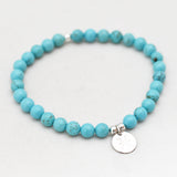 Armband turquoise 6 mm