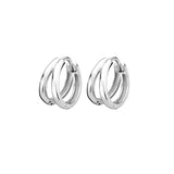 Oorbellen klap creolen dubbel