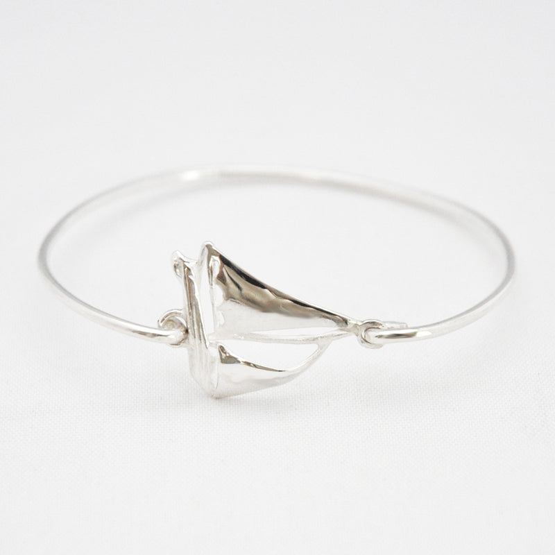Zilveren zijlboot armband