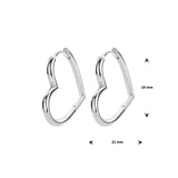 Oorbellen klap creolen hart