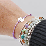 Armband bloem letter nylon