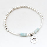 Armband kralen rond buis edelsteen