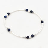 Armband kralen buis edelsteen