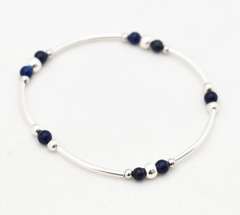 Armband kralen buis edelsteen