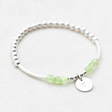 Armband kralen rond buis edelsteen