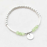 Armband kralen rond buis edelsteen