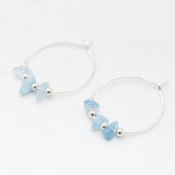 Oorbellen creolen edelsteen split