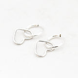 Oorbellen creolen open hart