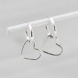 Oorbellen creolen open hart