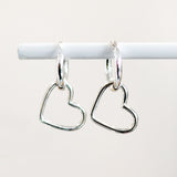 Oorbellen creolen open hart