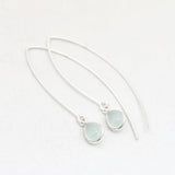 Oorbellen druppel edelsteen lang