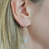 Oorbellen druppel edelsteen lang