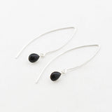 Oorbellen druppel edelsteen lang