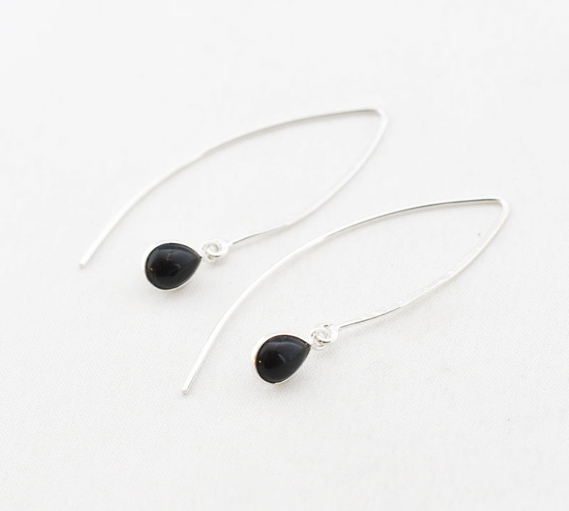 Oorbellen druppel edelsteen lang