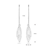 Oorbellen ketting veer