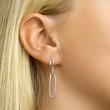 Oorbellen paperclip lang