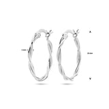 Oorbellen creolen gedraaid