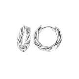 Oorbellen klap creolen gedraaid