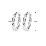 Oorbellen klap creolen gedraaid