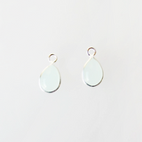 Oorbellen cirkel met druppel edelsteen