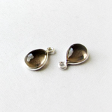 Oorbellen cirkel met druppel edelsteen