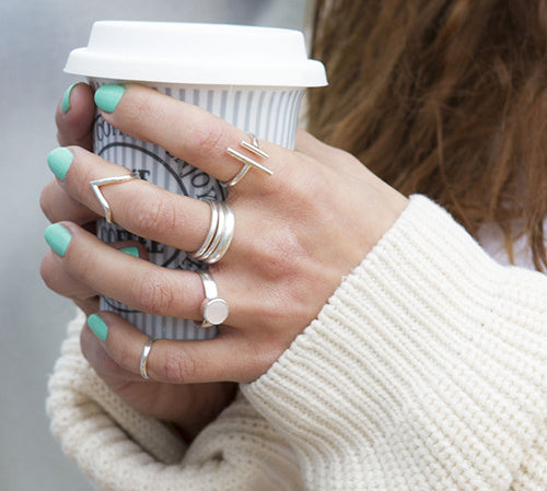 Ring knokkel basic - Ringen - Zilver & Zoet