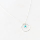 Ketting cirkel + edelsteen