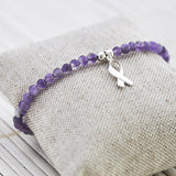 Armband Alzheimer - Amethist 4 mm