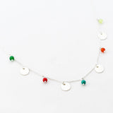 Ketting bedel muntjes edelsteen