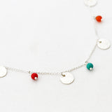 Ketting bedel muntjes edelsteen