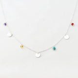 Ketting bedel muntjes edelsteen