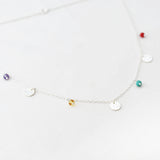 Ketting bedel muntjes edelsteen