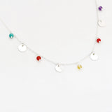 Ketting bedel muntjes edelsteen