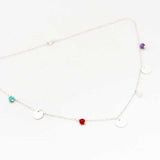 Ketting bedel muntjes edelsteen