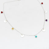 Ketting bedel muntjes edelsteen