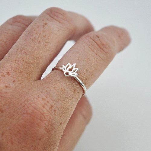 Ring Lotus - Ringen - Zilver & Zoet