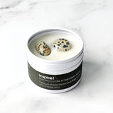 Rockstyle edelsteen geurkaars dalmatiër jaspis