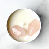 Rockstyle edelsteen geurkaars rozenkwarts