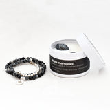 Armband Sneeuwvlok Obsidiaan 4 mm