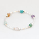 Armband kralen buis edelsteen 6 mm