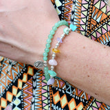 Armband edelsteen split kralen