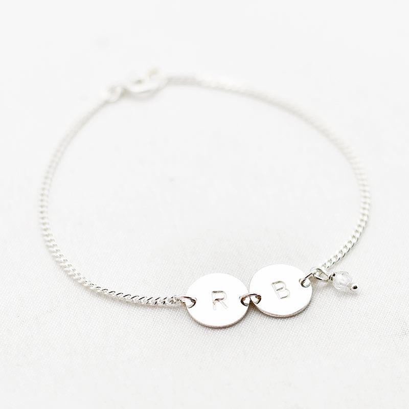 zirconia armband letter dubbel