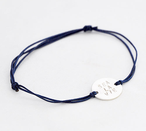 Armband tekst rondje nylon