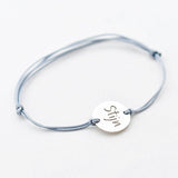 Armband tekst rondje nylon