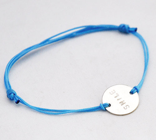 Armband tekst rondje nylon