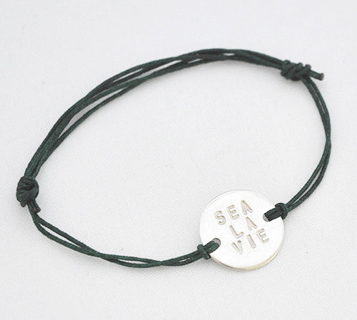 Armband tekst rondje nylon