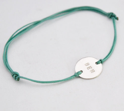 Armband tekst rondje nylon