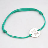 Armband tekst rondje nylon