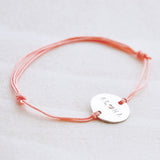 Armband tekst rondje nylon